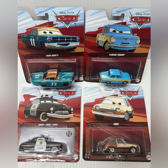 LOT Disney Pixar Cars Diecast Tubbs, Sheriff Mario Andretti, Vladimir Trunkov - Picture 4 of 8